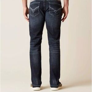 BKE Men's Dark Blue Straight Jeans
